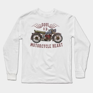 Motorcycle Heart Long Sleeve T-Shirt